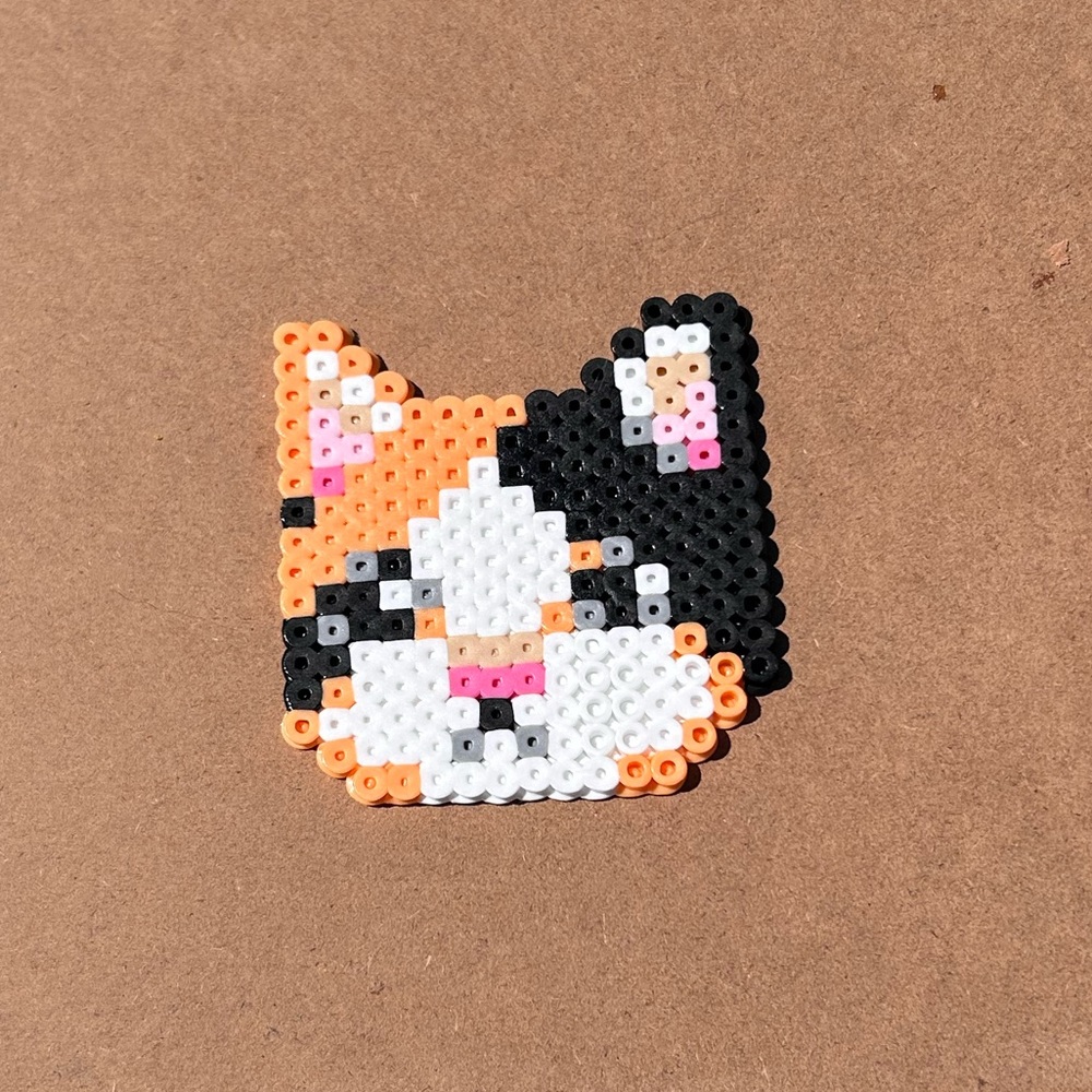 Calico Cat Perler Bead Sprite